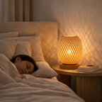 Abajur de Mesa em Bambu para Quarto e Sala com Luz Aconchegante | Tulum