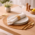 Anel de Guardanapo de Rattan Artesanal para Mesa Posta e Decoração | Itacaré