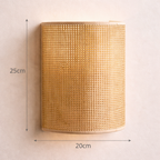 Arandela de Parede em Bambu para Sala e Quarto com Luz Decorativa | Cascais