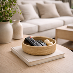 Cesto de Rattan Redondo para Organizar Cozinha e Sala | Bellagio 4