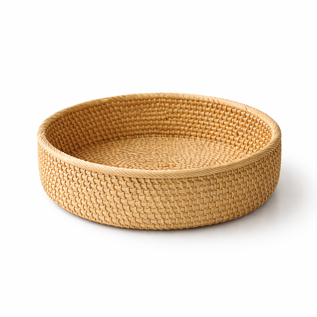 Cesto de Rattan Redondo para Organizar Cozinha e Sala | Bellagio 7