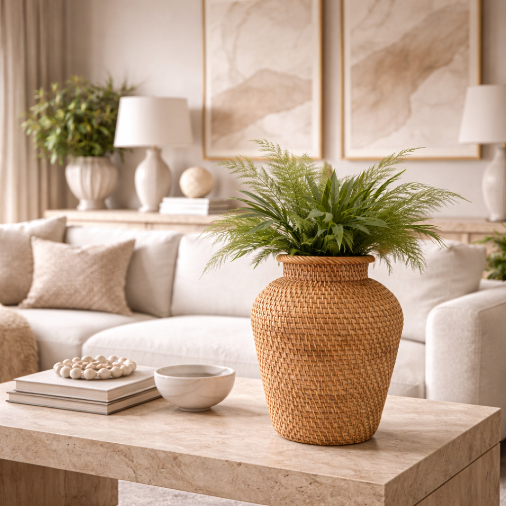 Vaso Decorativo de Vime para Mesa e Sala com Design Artesanal | Positano 6