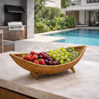 Fruteira Decorativa de Mesa Trançada à Mão para Cozinha e Sala de Jantar – Comporta 2