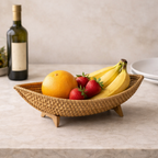 Fruteira Decorativa de Mesa Trançada à Mão para Cozinha e Sala de Jantar – Comporta 3