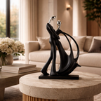 Escultura Abstrata Decorativa de Casal em Resina | Essenza
