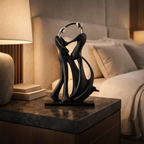 Escultura Abstrata Decorativa de Casal em Resina | Essenza