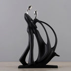 Escultura Abstrata Decorativa de Casal em Resina | Essenza