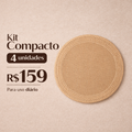 Kit Compacto 4 peças jogo americano artesanal redondo Zanor