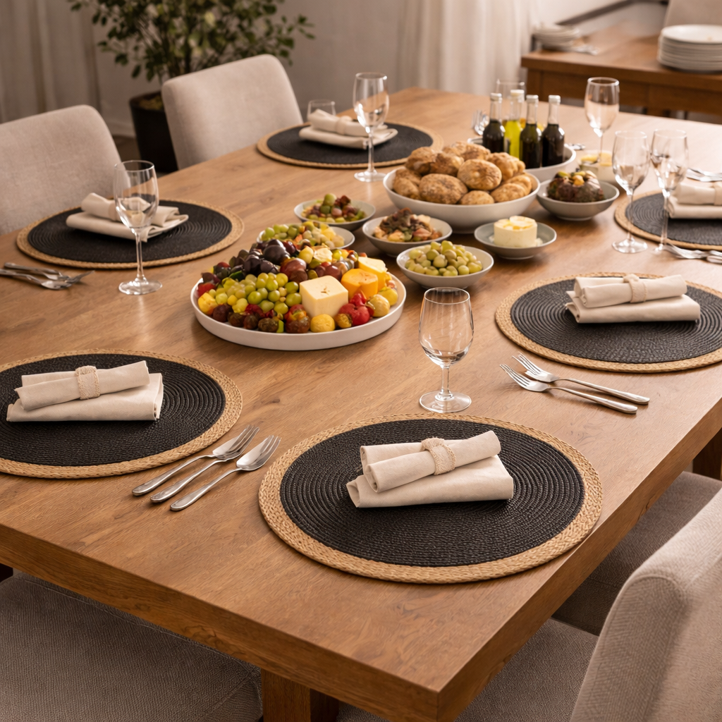 Jogo Americano Redondo de Mesa Colorido para Jantar e Mesa Posta 38cm | Cartagena