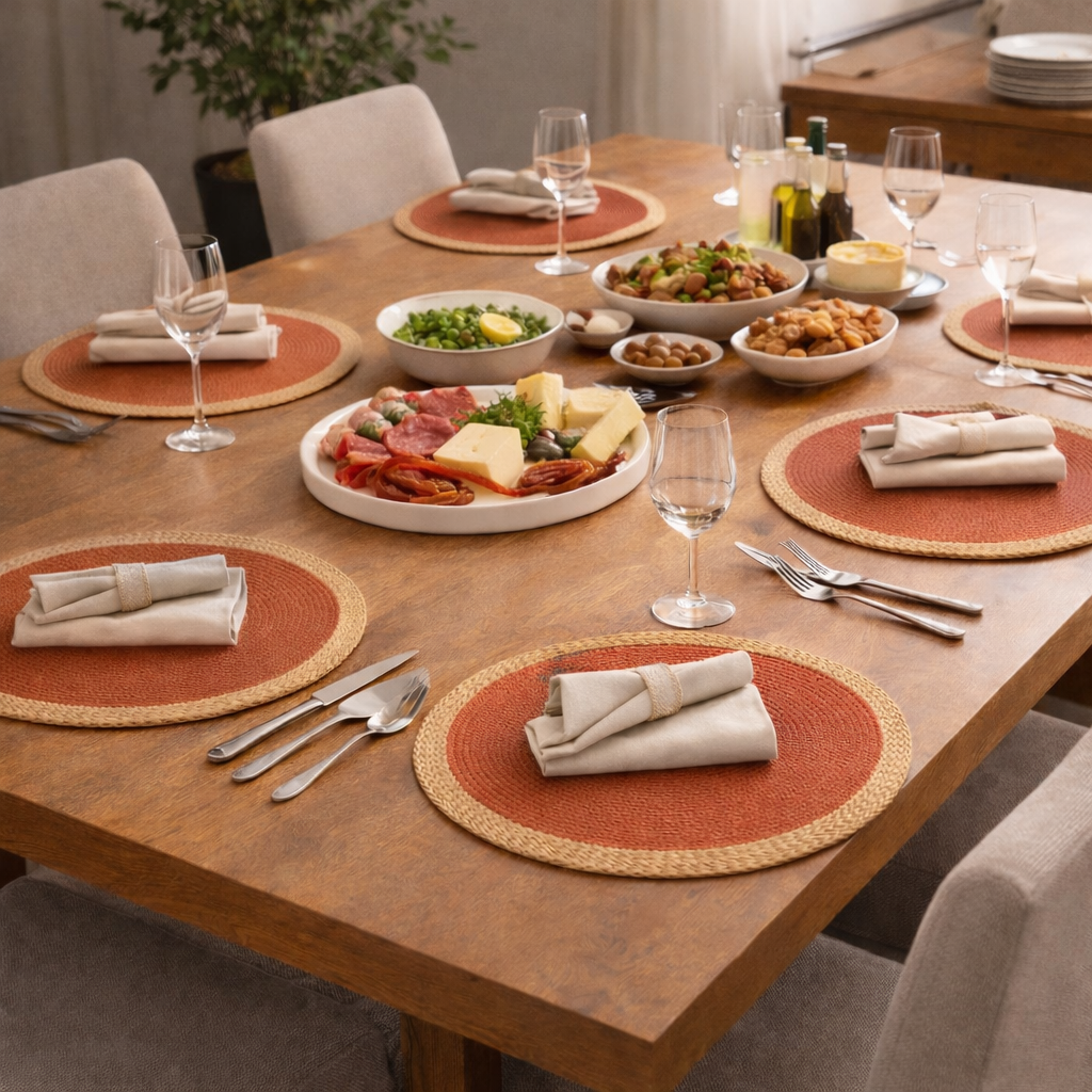 Jogo Americano Redondo de Mesa Colorido para Jantar e Mesa Posta 38cm | Cartagena
