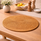Jogo Americano Redondo e Oval de Mesa Rattan para Mesa Posta|Toscana