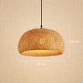 Luminária Pendente de Bambu Trançado para Sala de Jantar e Ambientes Sofisticados – Saint-Tropez