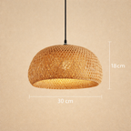 Luminária Pendente de Bambu Trançado para Sala de Jantar e Ambientes Sofisticados – Saint-Tropez
