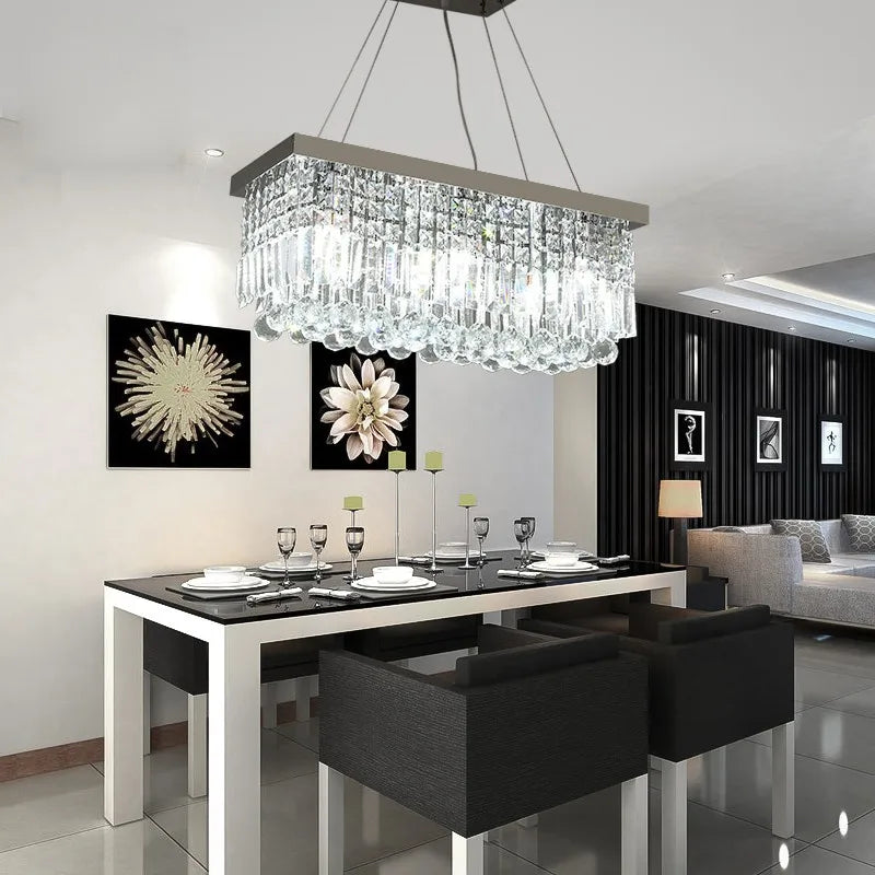 Lustre de Cristal LED para Sala de Jantar Moderno | Élysée