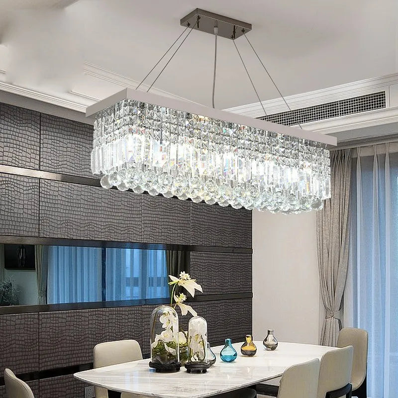 Lustre de Cristal LED para Sala de Jantar Moderno | Élysée
