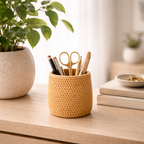 Organizador de Mesa em Rattan Kit 4 Porta Lápis, Objetos | Lecce 3