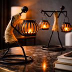 Porta Vela Decorativo em Escultura para Sala e Quarto com Design Artístico |