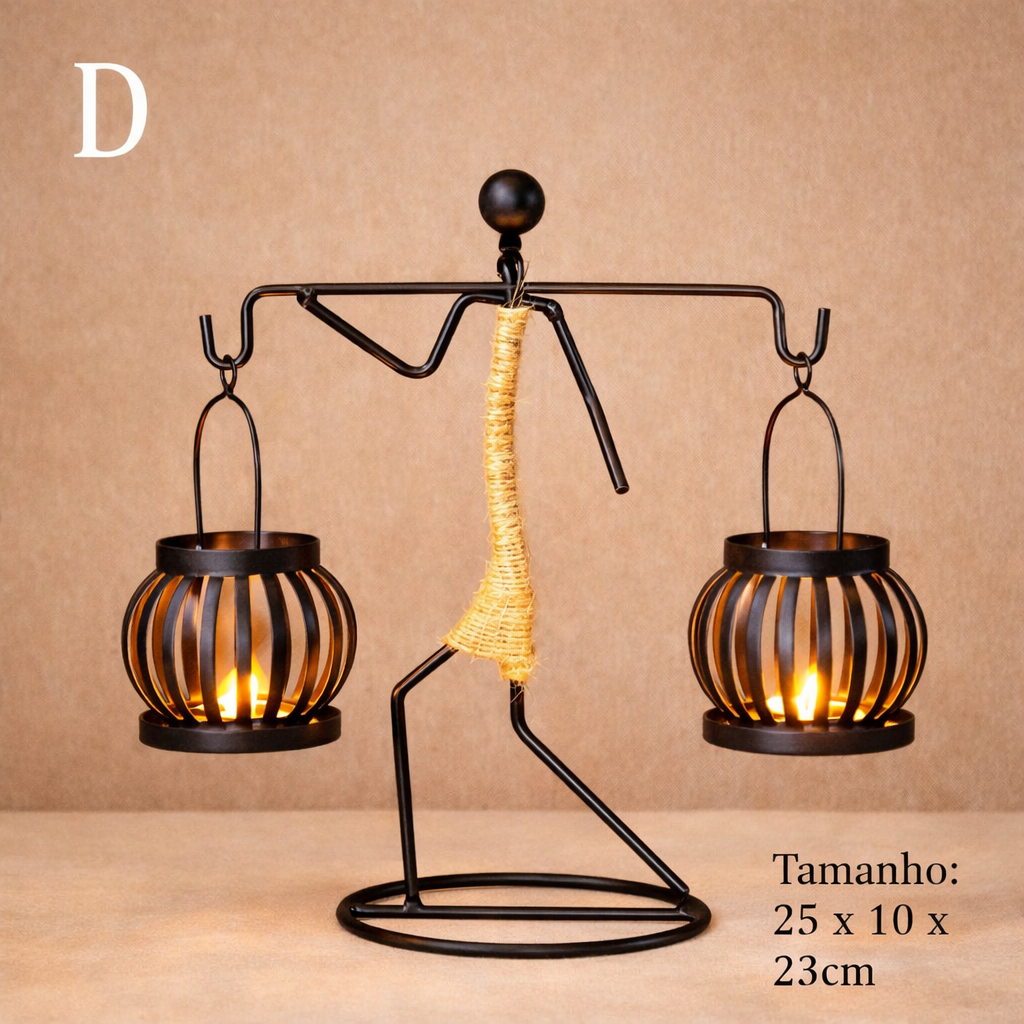Porta Vela Decorativo em Escultura para Sala e Quarto com Design Artístico |