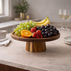 Boleira de Madeira Alta para Bolo e Frutas Decorativa | Monaco 5