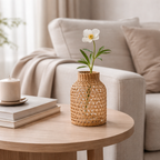 Vaso Decorativo de Vidro com Fibra Natural | Kyoto