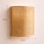 Arandela de Parede em Bambu para Sala e Quarto