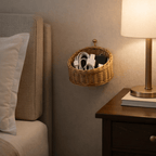 Cesto Organizador de Rattan Artesanal com Alça