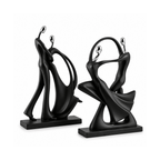 Escultura Abstrata de Casal em Resina para Decoração