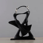Escultura Abstrata de Casal em Resina para Decoração