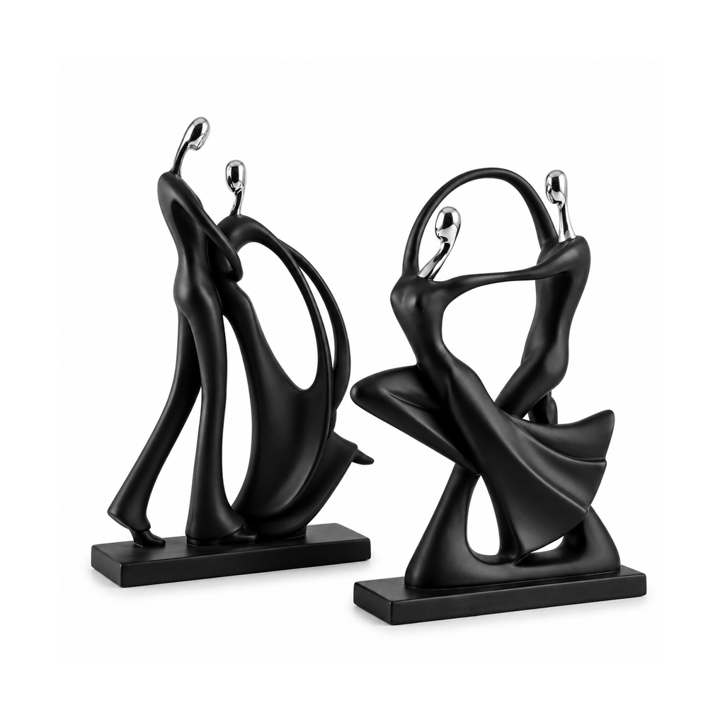 Escultura Abstrata Decorativa de Casal em Resina | Essenza 1
