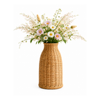 Vaso Decorativo em Fibra Natural para Sala e Mesa | Uji 1