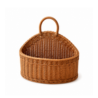Cesto Organizador de Palha Artesanal Rattan para Sala e Cozinha com Alça Versátil | Antibes 1