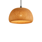Luminária Pendente de Bambu Trançado para Sala de Jantar e Ambientes Sofisticados – Saint-Tropez 1
