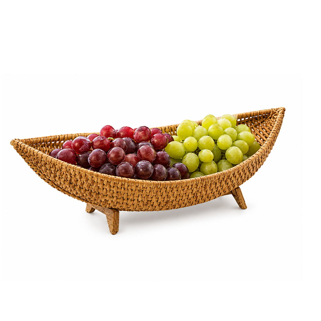Fruteira Decorativa de Mesa Trançada à Mão para Cozinha e Sala de Jantar – Comporta 1