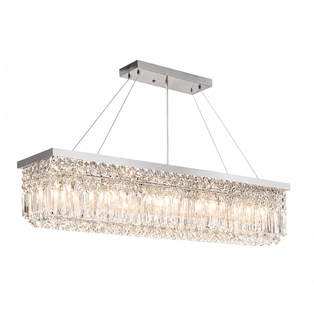 Lustre de Cristal LED Linear Moderno para Sala de Jantar