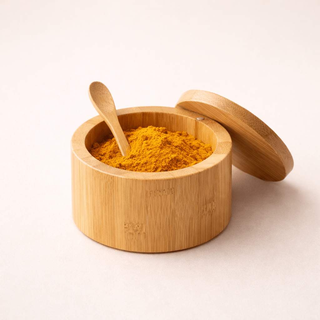 Saleiro de Bambu com Tampa e Opção de Colher