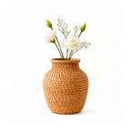Vaso Decorativo de Vime Artesanal para Mesa e Sala